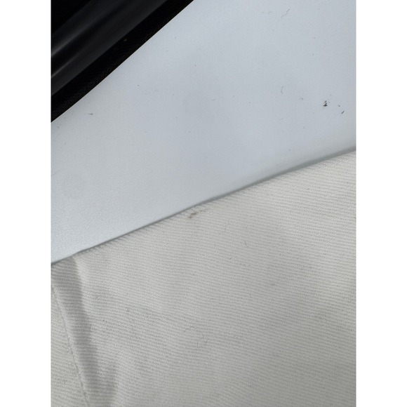 Lauren Jeans Co Lauren Denim Jacket Medium White Mandarin Collar Frog Button - Picture 9 of 16